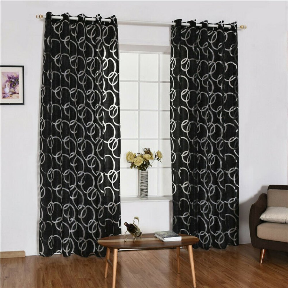 Circle Pattern Panel Curtains (Set of 2 panels)